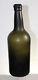 Early Crude Mallet Pontil Black Glass Rum Bottle 11'' #2