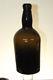 Early Crude Mallet Pontil Black Glass Rum Bottle 9 1/2'