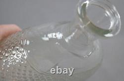 Early German Black Forest Diamond Blown Three Mold Pattern Liquor Flask Bottle