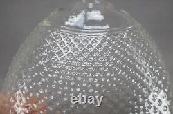 Early German Black Forest Diamond Blown Three Mold Pattern Liquor Flask Bottle