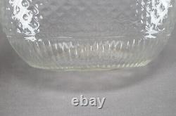 Early German Black Forest Diamond Blown Three Mold Pattern Liquor Flask Bottle