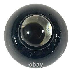 Eickholt Black Rainbow Swirl Iridescent Glass Perfume Bottle Stopper Signed'91