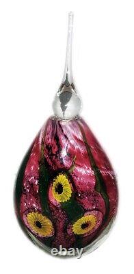 Eickholt Studios Millefiori Flower Art Glass Perfume Circa 2000