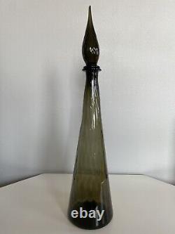 Empoli Glass Genie Bottle Optic Gray/Black 26