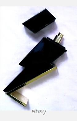 Empty Black glass perfume bottle atomizer