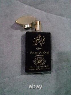 Empty Black glass perfume bottle atomizer made in india