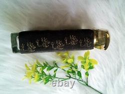 Empty Black glass perfume bottle atomizer made in india