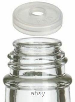 Empty Hot Sauce Bottles Glass Woozy Vinegar Oil W Black Cap Clear 5 oz 24 Pack