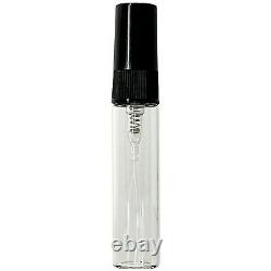 Empty Perfume Clear Glass Bottles 5ml Mini Black Atomizer Spray Refillable