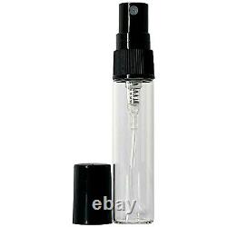 Empty Perfume Clear Glass Bottles 5ml Mini Black Atomizer Spray Refillable