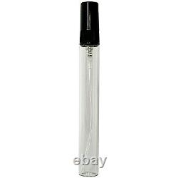 Empty Perfume Tall Clear Glass Bottles 10ml Black Atomizer Spray Refillable