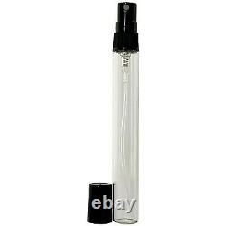 Empty Perfume Tall Clear Glass Bottles 10ml Black Atomizer Spray Refillable