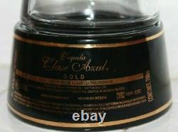 Empty Tequila Clase Azul Gold Ultra Premium Black Ombre Glass Bottle Mexico