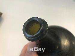 English black glass mallet bottle- ca. 1700-1730-excellent condition