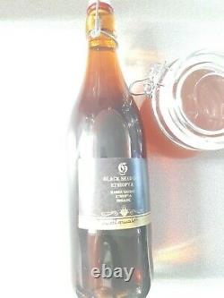 Ethiopian strong Black Seed Oil 1 litre, COLD PRESSED habashi glass bottle