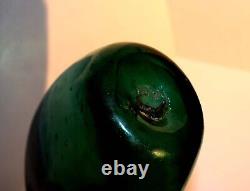 Ex Rare Giant Circa 1800 Emerald Green Spanish Blown Glass Flask