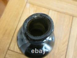 Excellent Condition N Tremewan 1785 Squat Cylinder Black Glass Wine Bottle