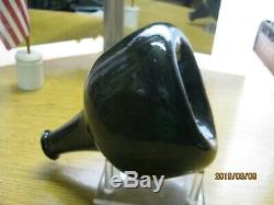 Excellent Sand Pontiledcirca 1750'sbrilliant Black Glass True English Mallet