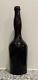 Exceptional Dark Black Glass Lady's Leg Bitters Or Whiskey No Pontil
