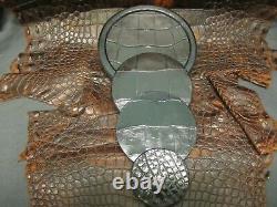 Exotic Florida Alligator Drink Coasters. Mug/glass /bottle/ shot. Cork bottoms