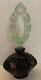 Fenton Black Perfume Bottle Signed And Stopper