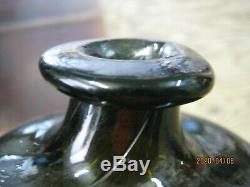 Fla. Keys Find Mint & Magnificent 10 1/2 Pontiled Black Glass Dutch Case Gin