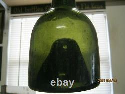 Fla Keys Shipwreck Findpontiled1840's Black Glass Belgian Bell Fat Neck Mallet