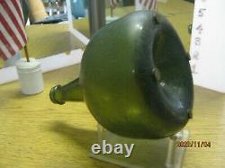 Fla Keys Shipwreck Ocean Find Pontiled1700's Black Glass Dutch Bell Onion