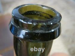 Florida Keys Ocean Find 1750's Open Pontilblack Glassfrench Flowerpot Wine