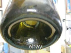 Florida Keys Ocean Find 1750's Open Pontilblack Glassfrench Flowerpot Wine