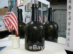 Florida Keys Ocean Find Iron Pontiled 1820'sblack Glass True Colonial Mallet