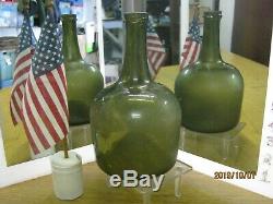 Florida Keys Shipwreck Pontil 1780's Black/olive Glassbelguim Bell Mallet