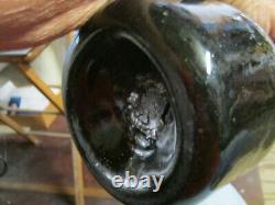 Floride Keys Dug Open Pontiled Dutch Bell Shaped Black Glass 1820's Mallet