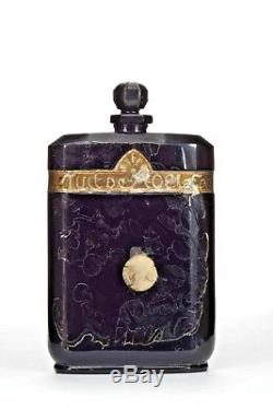 French Art Deco Opaque Black Glass Perfume Bottle (NUIT DE NOE)