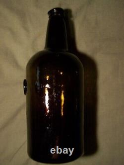 GIBBS Sealed English Squat spirits, cylinder, Magnum, black glass, MINT Sand P