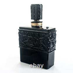 Giant Molinard Habanita Factice Perfume Bottle Black Glass Rene Lalique Design