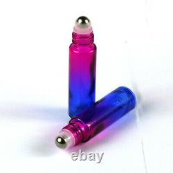 Glass Roll-On 10ml Bottles with Stainless Steel Roller Balls for Essential Oil