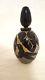 Gustavo Santana Yellow & Black With Hummingbird Perfume Bottle Signed With Cer