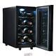 Haier 8 Bottle Wine Cooler Capacity Cellar Black With Smoked Glass Storage