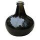 Half Size English Onion Bottle Black Glass Ca 1775 Stippled King George Pontil