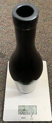 Hand Blown Pontil Bottle Opaque Black Glass 12 tall