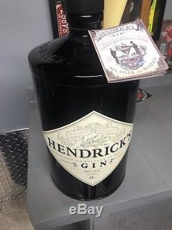 Hendrick's Gin 6 Liter Empty Glass Dummy Display Bottle! Rare