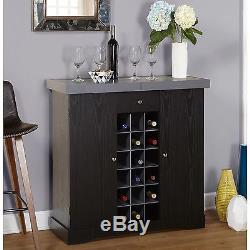 Home Bar Cabinet Wine Bottle Glass Holder Storage Shelf Rack Buffet Sideboard