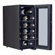 Home Bar Mini 12 Bottle Standing Thermoelectric Wine Cooler Glasses Storage Us