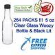 Hot Sauce Woozy Empty Clear Glass Bottles With Black Caps 5 Oz 264 Pack