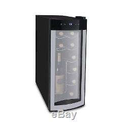 IGloo 12-Bottle Wine Cooler with Curved Glass Door