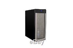 IGloo 12-Bottle Wine Cooler with Curved Glass Door