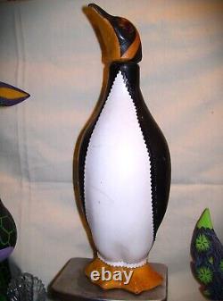 Italian leather covered penguin bottle