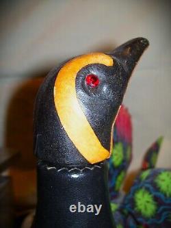 Italian leather covered penguin bottle