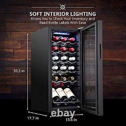 Ivation 18 Bottle Compressor Wine Cooler Refrigerator withLock Freestanding